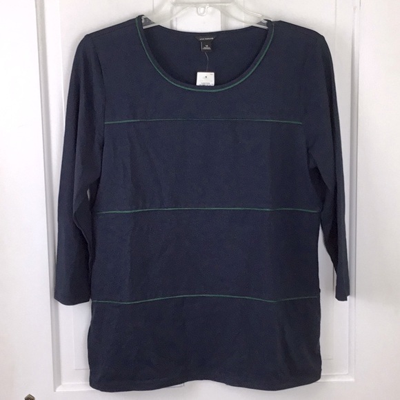 Ann Taylor Tops - Ann Taylor Navy 3/4 Sleeve Top Size Medium Striped NWT